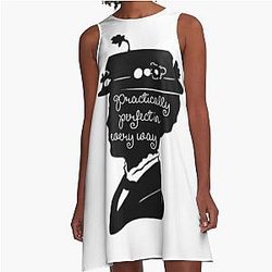 Practically perfect Mary Poppins a line dress