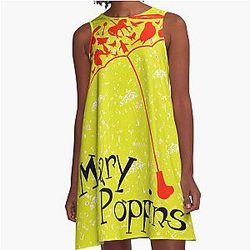 Raining Mary Poppins A-Line Dress
