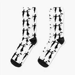 Mary Poppins and Bert Dancing in (Jolly Holiday) Socks