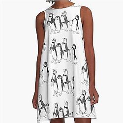 Penguins from Mary Poppins A-Line Dress