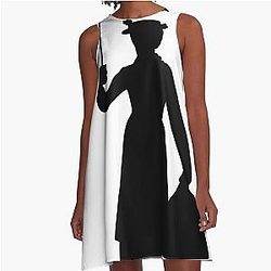 Mary Poppins Silhouette Julie Andrews A-Line Dress