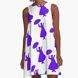 Mary Poppins in Pattern A-Line Dress