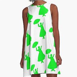 Mary Poppins Green A-Line Dress