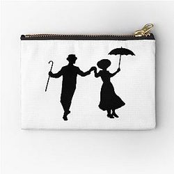 Mary Poppins and Bert Dancing Silhouette Zipper Pouch