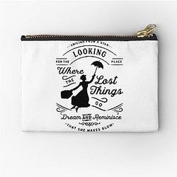 The Place Where Lost Things Go Mary Poppins Returns Black White Zipper Pouch
