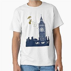 Mary Poppins Big Ben Linocut Classic T-Shirt