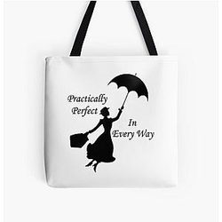 Mary Poppins Practically Perfect 6 All Over Print Tote Bag