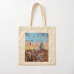 Mary Poppins and Bert Cotton Tote Bag