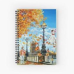 Mary Poppins painting Supercalifragilisticexpialidocious Spiral Notebook