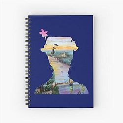 Mary Poppins Flying Above London Spiral Notebook