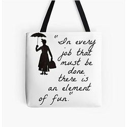 Mary Poppins Practical Perfect for All Over Print Tote Bag