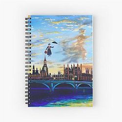 Mary Poppins returns to London Coloured Notebook
