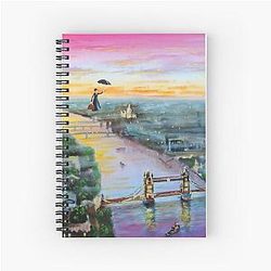 Mary Poppins London Up the Spiral Notebook