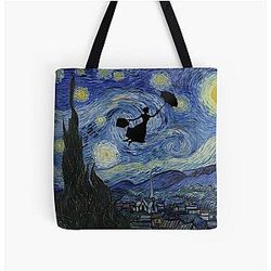 Starry Night Mary Poppins All Over Print Tote Bag