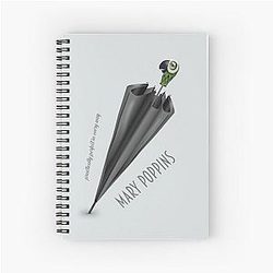 Mary Poppins Alternative Movie Poster Spiral Notebook