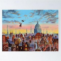 Mary Poppins and Bert Poster