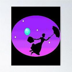 Mary Poppins Pixel Poster