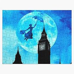 Magical Watercolor Night Mary Poppins Jigsaw Puzzle