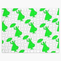 Mary Poppins in Green Pattern Jigsaw Puzzle