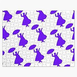 Mary Poppins Purple Pattern Jigsaw Puzzle