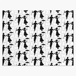 Mary Poppins and Bert Dancing Silhouette Jolly Holiday Jigsaw Puzzle