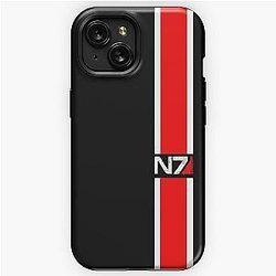 mass effect n7,red iPhone Tough Case