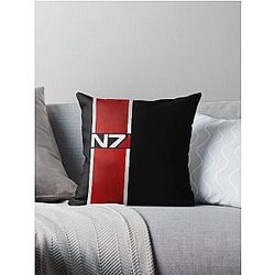 Mass Effect Vertical N7 Throw Pillow