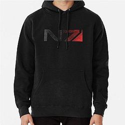 Mass Effect N7 Distressed Logo Pullover Hoodie