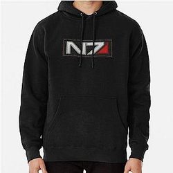 N7 Patch - Mass Effect Embroidered Patch Style Pullover Hoodie