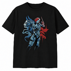 Female Commander Armor Weapon LA3007 Mass Effect T-Shirts