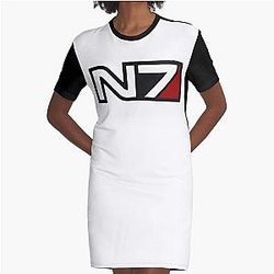 N7 emblem, Mass Effect   Graphic T-Shirt Dress