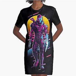 Commander Shepard - Mass Effect *80s Retro* Graphic T-Shirt Dress