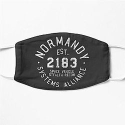 SSV Normandy Athletic Shirt - Mass Effect Athletic Style - White Print Flat Mask