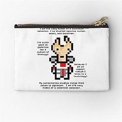 Mass Effect Pixel Art - Mordin - I Am The Very Model of a Scientist Salarian Zipper Pouch