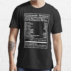 Mass Effect - Shepard Stats Essential T-Shirt