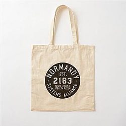 SSV Normandy Athletic Shirt - Mass Effect Athletic Style - White Print Cotton Tote Bag