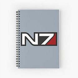 N7 emblem, Mass Effect   Spiral Notebook