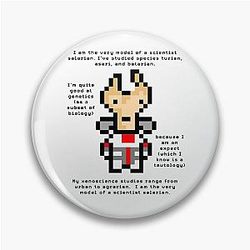 Mass Effect Pixel Art - Mordin - I Am The Very Model of a Scientist Salarian Pin