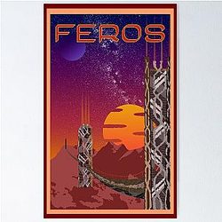 Mass Effect Feros Travel Poster Fan Art Poster