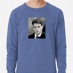 Matt Damon is a prominent Hollywood figure Matt Damon Sweatshirts
