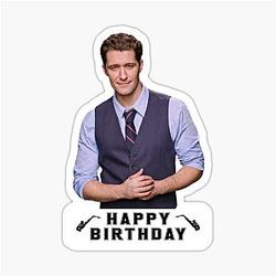 Happy Birthday Matthew Morrison Sticker