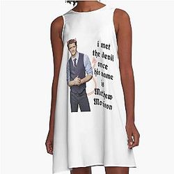 I met the devil once his name is Matthew Morrison A-Line Dress