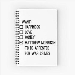 Will Schuester - Matthew Morrison should be arrested for war crimes Glee Spiral Notebook