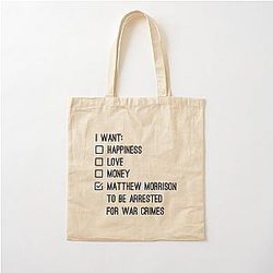 Will Schuester-Matthew Morrison should be arrested for war crimes Glee Cotton Tote Bag