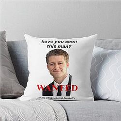 Matthew Morrison Wanted Poster Throw Pillow