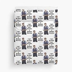 I met the devil once his name is Matthew Morrison Duvet Cover