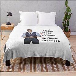 I met the devil once his name is Matthew Morrison Throw Blanket