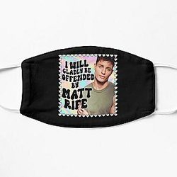 Funny Matt rife cute women girl gift comedy offended humor skit  Flat Mask RB0809