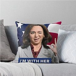 Kamala Harris and Maya Rudolph Throw Pillow