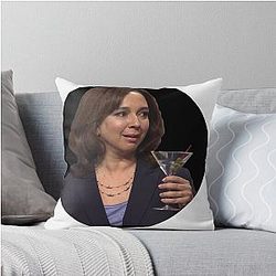 Maya Rudolph as Kamala Harris with Martini Throw Pillow